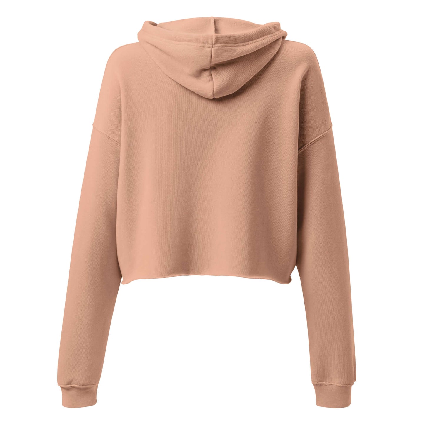 Back view of Women's LOVE Pickleball Crop Hoodie in beige, showcasing the trendy and sporty design.