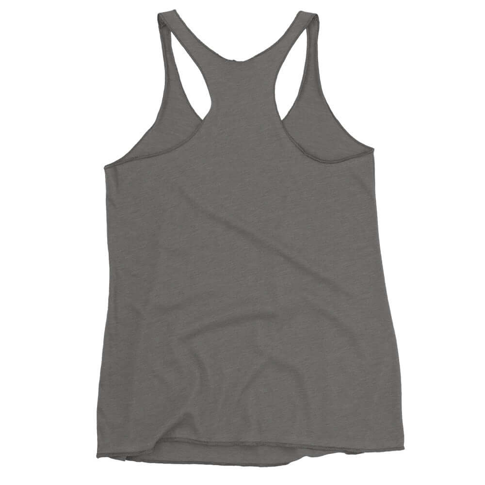 Women's LOVE Pickleball Racerback Tank in grey, perfect for sporty and stylish pickleball enthusiasts.