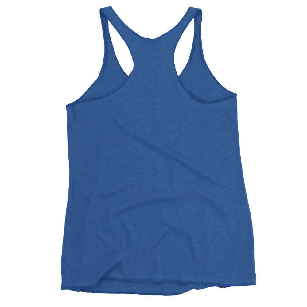 Women's LOVE Pickleball Racerback Tank in blue, perfect for comfort and performance during games.