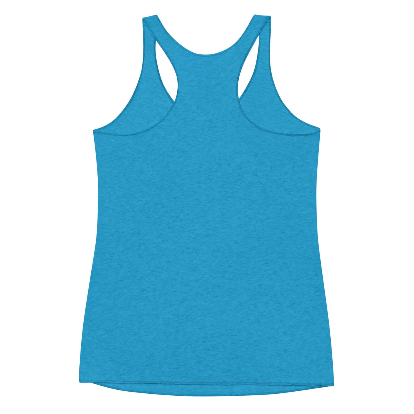 Women's blue Inspire Elegance Racerback Tank, perfect for workouts and casual outings.