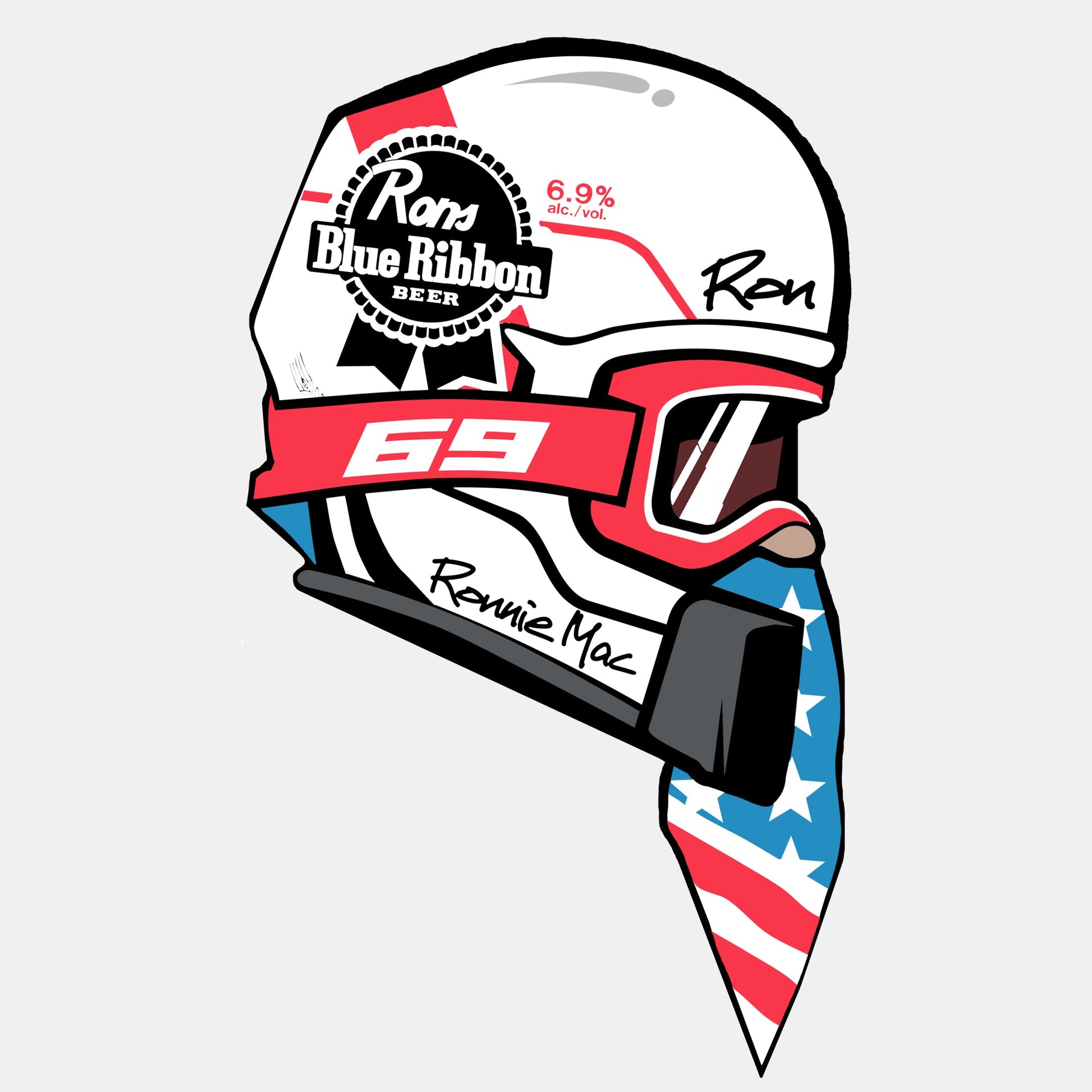 RonnieMac Helmet Logo Sticker